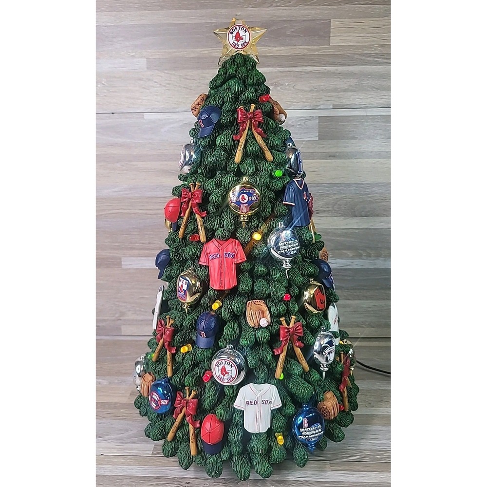 Danbury Mint MLB Baseball Boston Red Sox World Series Christmas Tree Works‎ READ